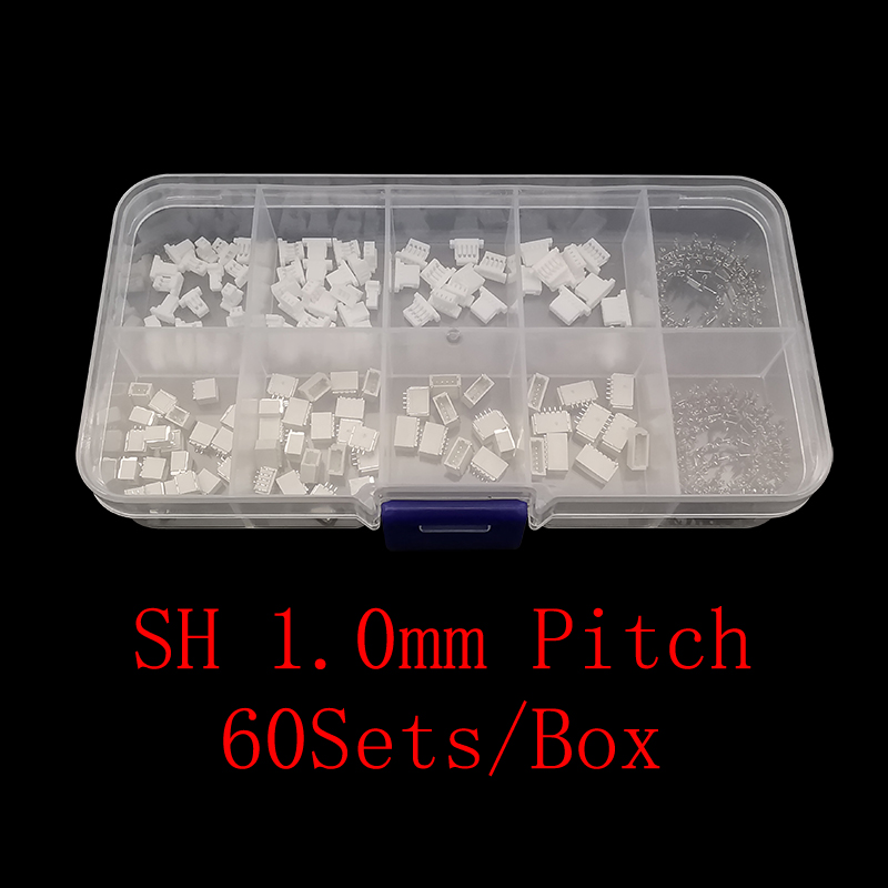 Male Female Header Pin - 60 jogos/caixa jst sh 1.0mm kit