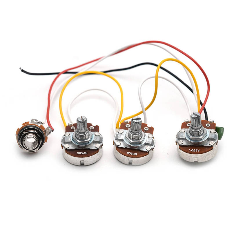 Diy Guitar Electronics Kit - Chicote de Fiação para Baixo Elétrico