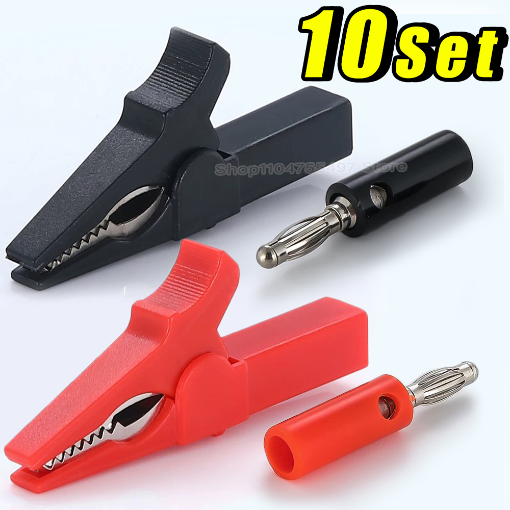 Crocodile Clip Set - Clipe de jacaré com plugues de