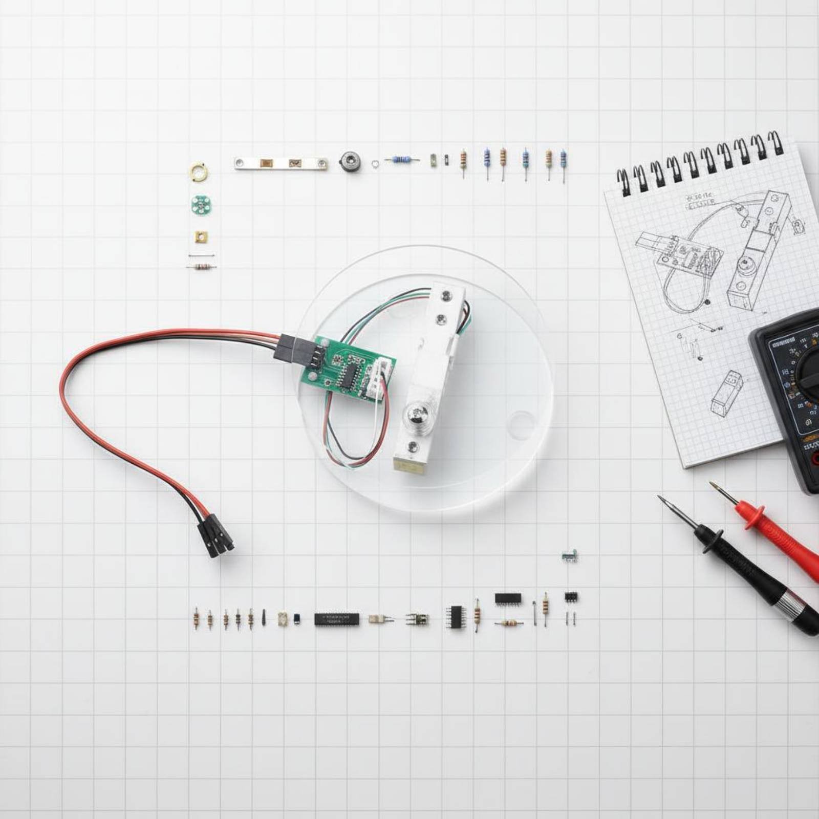 Diy Electronics Guide - Kit Transdutor de Pesagem HX711 de