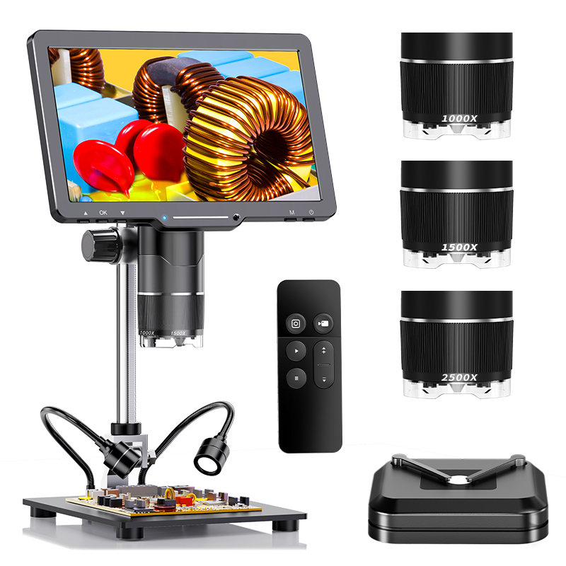Diy Electronics Microscope - Microscópio digital hdmi 2500x, 3 lentes,