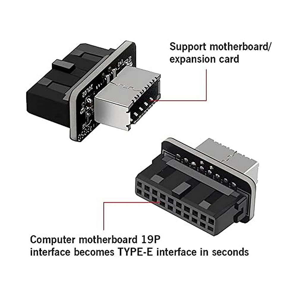 Male Female Header Pin - Adaptador USB 3.0 de 19/20 Pinos