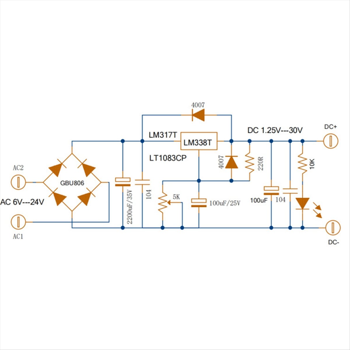 Diy Electronics Filament - Delicioso-placa de fonte de alimentação regulada