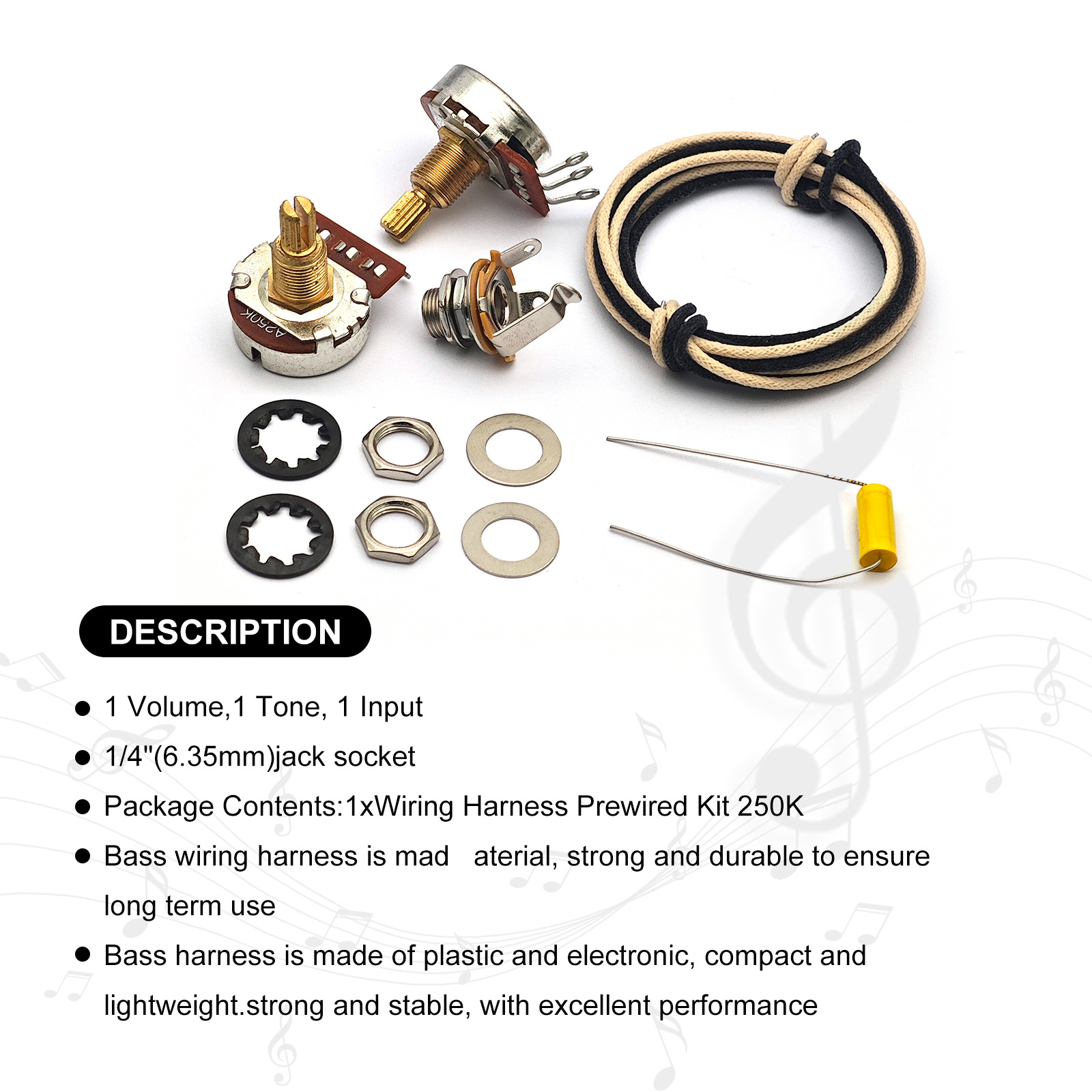 Diy Guitar Electronics Kit - Kit de Eletrônica DIY para Baixo