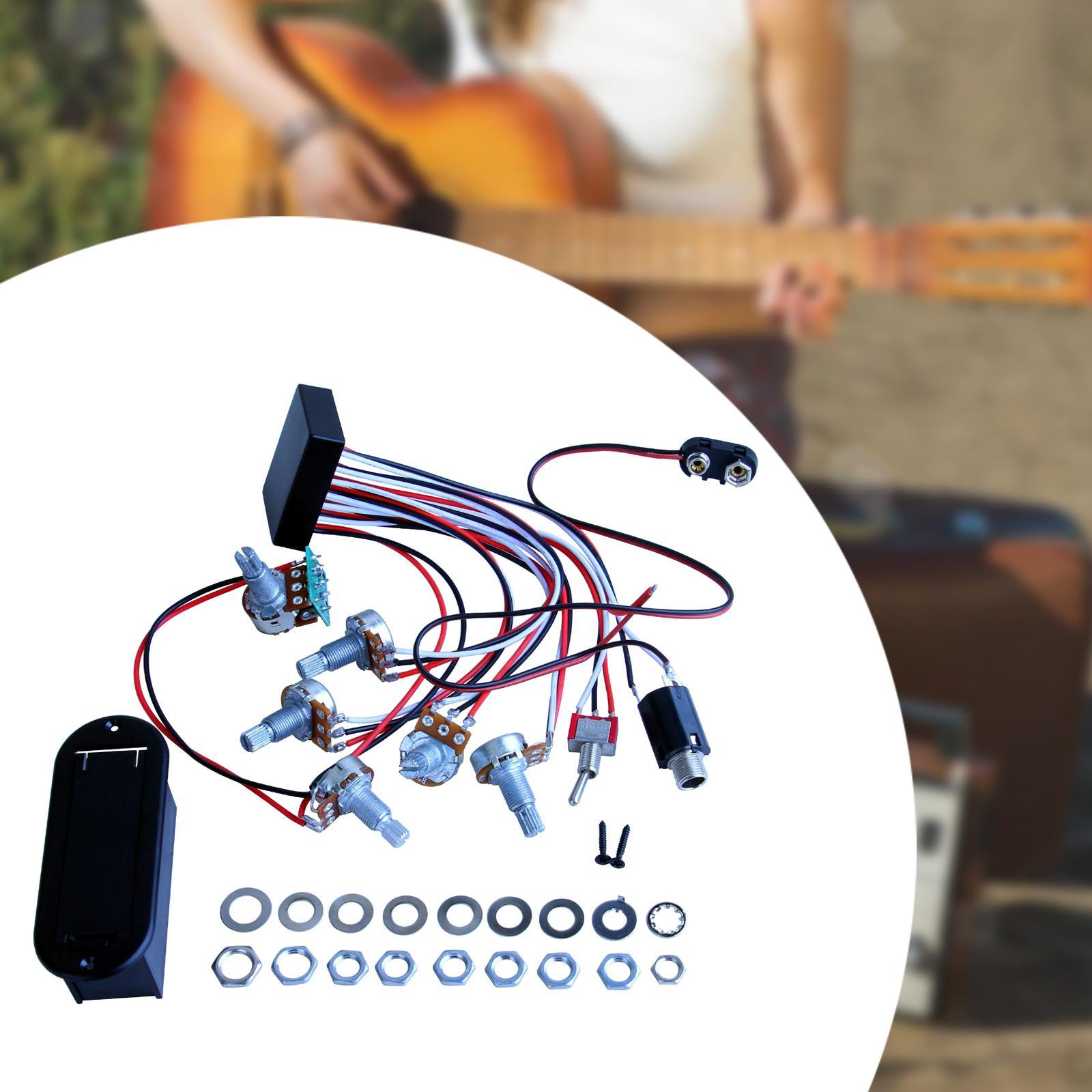 3 banda ativo passivo captador - Diy Guitar Electronics Kit avaliação e preço