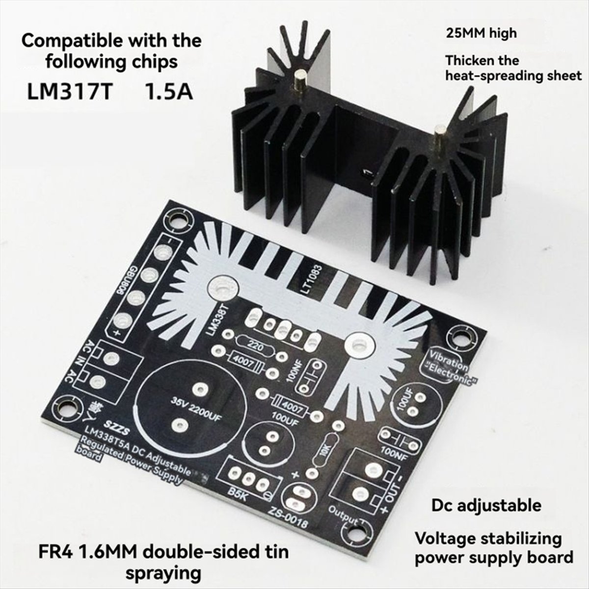 Delicioso-placa de fonte de al - Diy Electronics Filament avaliação e preço