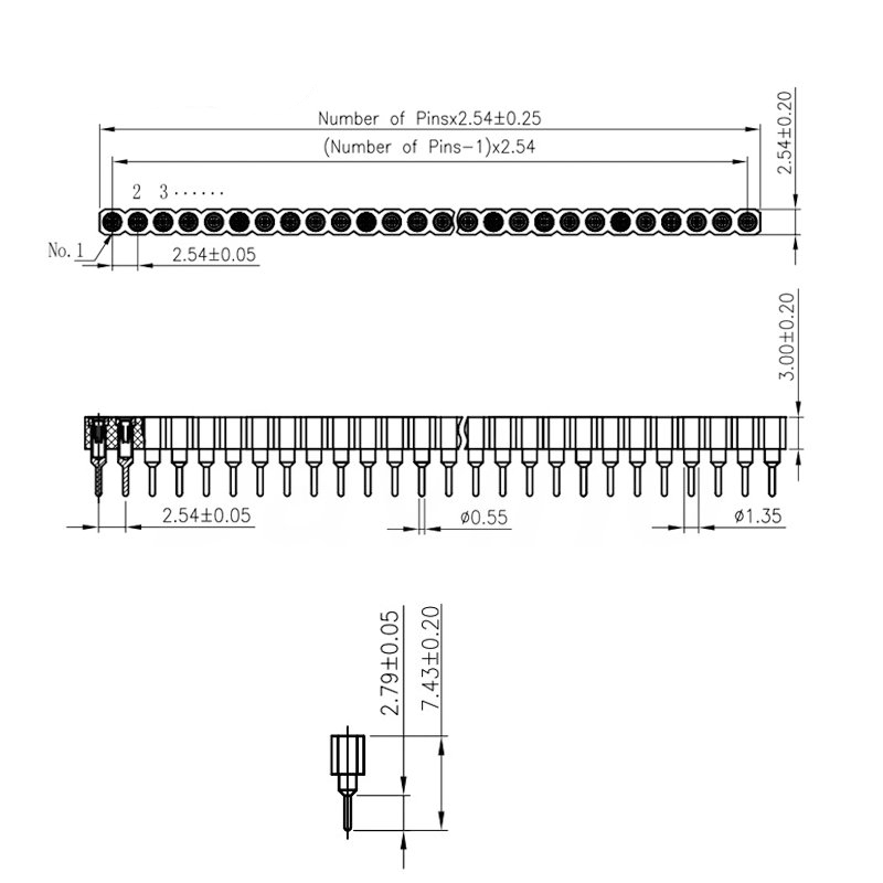 Javino 5/20/50 peças 1x40 pino - Male Female Header Pin avaliação e preço