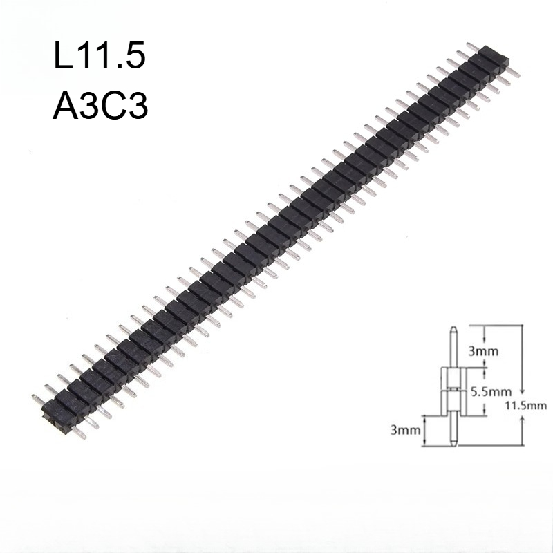 50 peças 2.54mm ouro fileira ú - Male Female Header Pin avaliação e preço