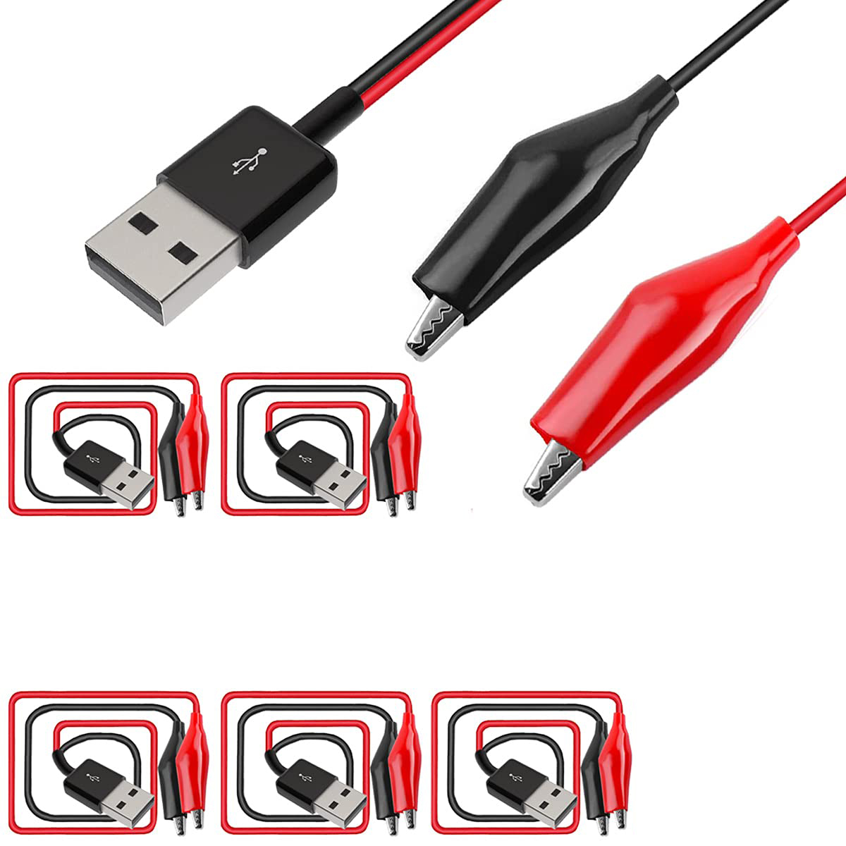 Clipe de jacaré para usb, braç - Crocodile Clip Set avaliação e preço