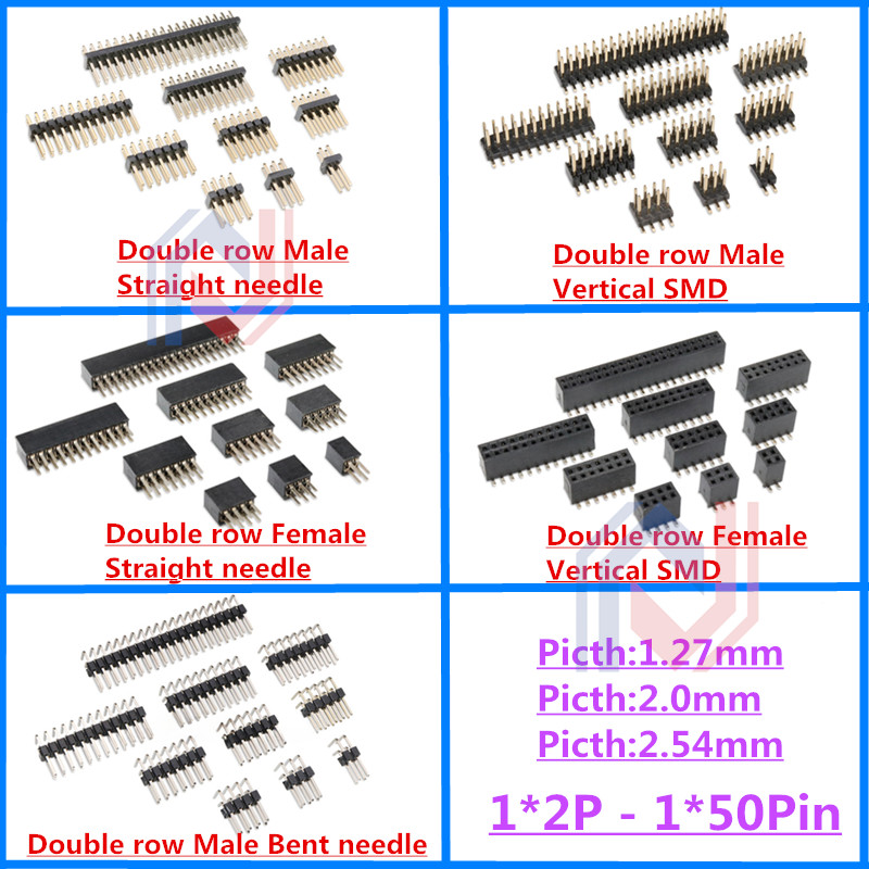 10 Peças Conector de Placa PCB - Male Female Header Pin avaliação e preço