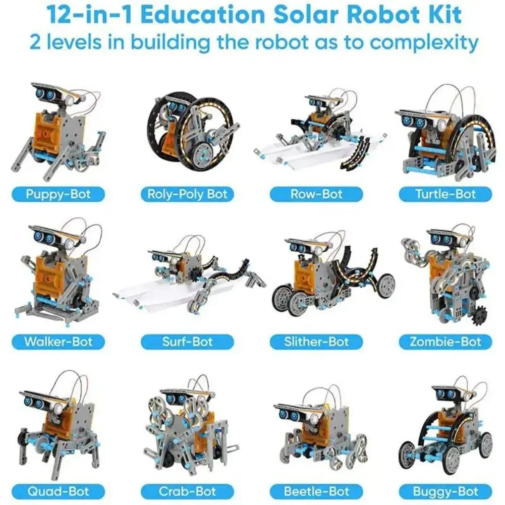 13 em 1 robô movido a energia  - Diy Electronics Components avaliação e preço
