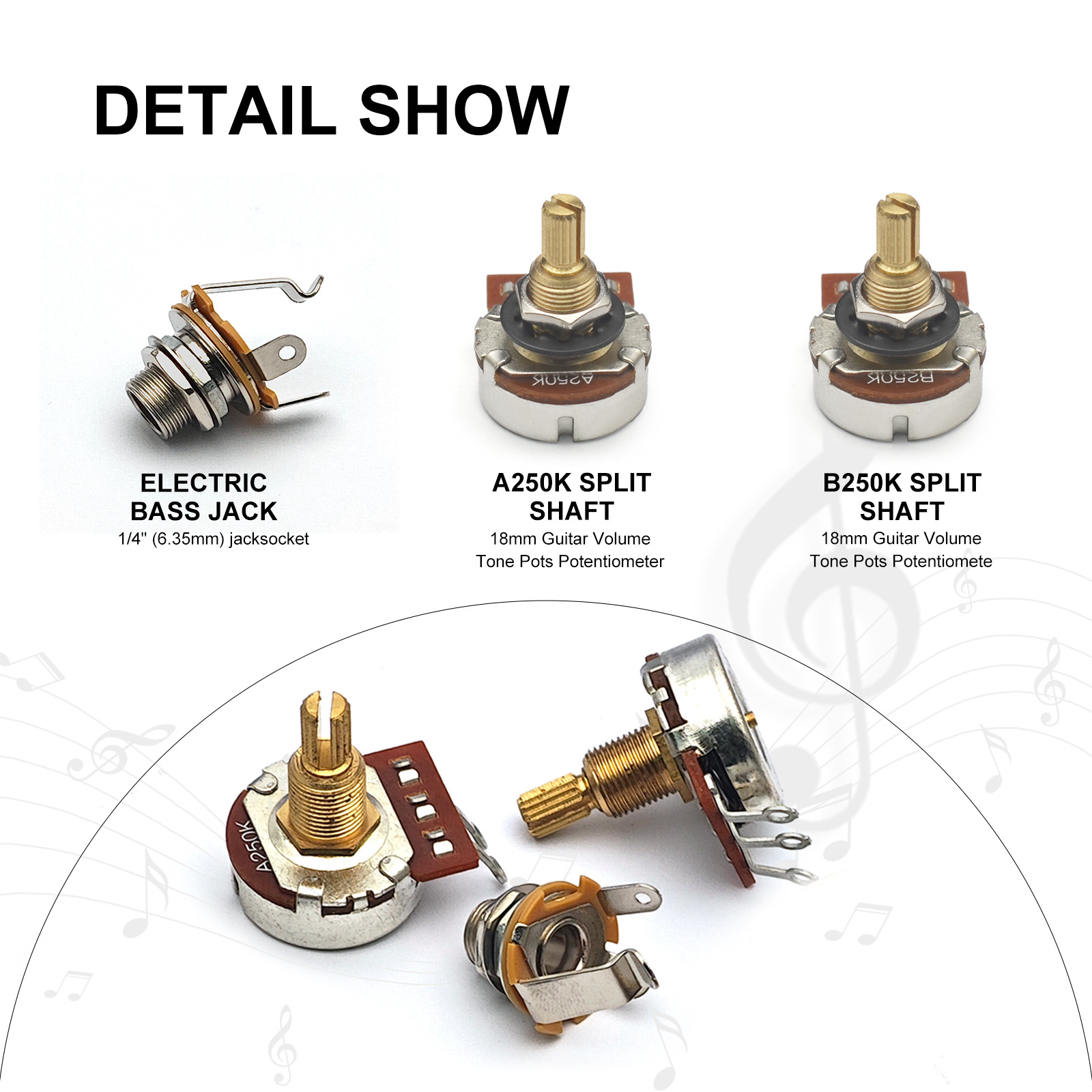 Kit de Eletrônica para Baixo E - Diy Guitar Electronics Kit avaliação e preço